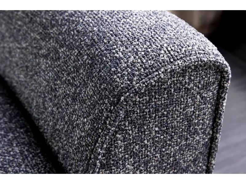 Banquette SCARLETT 90 cm en bouclé anthracite – Élégance et confort rétro