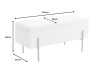 Banc design de 160cm en bois acacia coloris naturel et anthracite B...