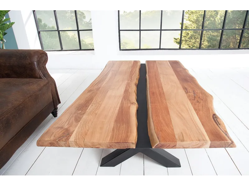 Buffet Haut style minimal en bois acacia 140cm pas cher