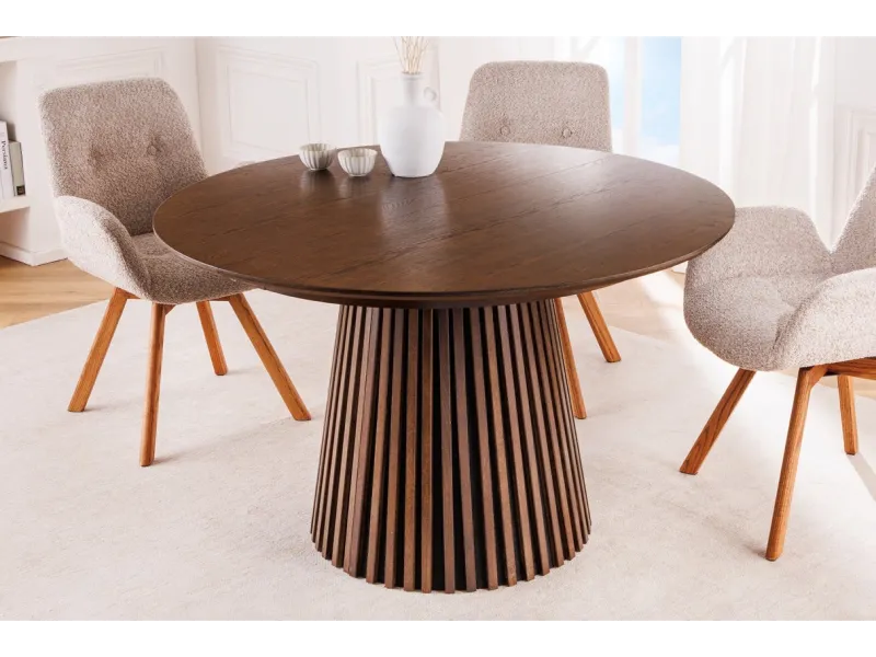 Table ronde extensible en chêne 120 à 200 cm | Bellozia