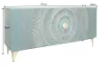 Buffet bois manguier turquoise 180 cm – Design chic doré | Bellozia