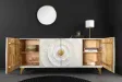 Buffet bois manguier 180 cm blanc – Design chic et moderne | Bellozia