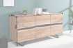 Buffet Haut style minimal en bois acacia 140cm pas cher