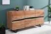 Buffet Haut style minimal en bois acacia 140cm pas cher
