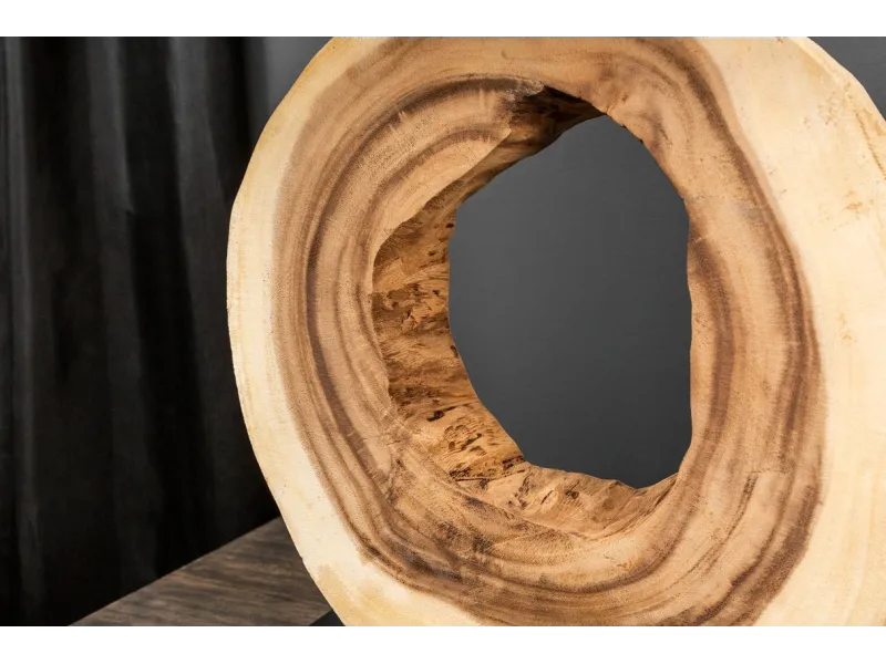 Lampe à poser en bois massif Organic Artwork – lampe design luxe artistique - Bellozia
