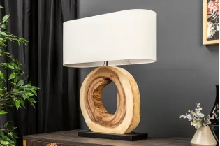Lampe à poser en bois massif Organic Artwork – lampe design luxe artistique - Bellozia 2