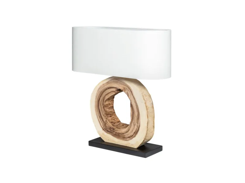 Lampe à poser en bois massif Organic Artwork – lampe design luxe artistique - Bellozia