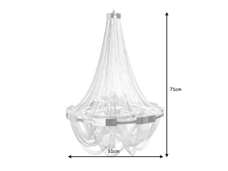 Lampe suspendue nacrée 64cm avec anneaux Suspensions |bellozia.com