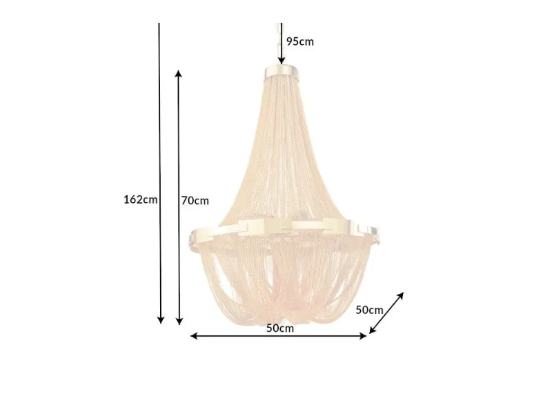 Lampe suspendue nacrée 64cm avec anneaux Suspensions |bellozia.com