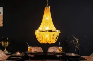 Lampe suspendue nacrée 64cm avec anneaux Suspensions |bellozia.com