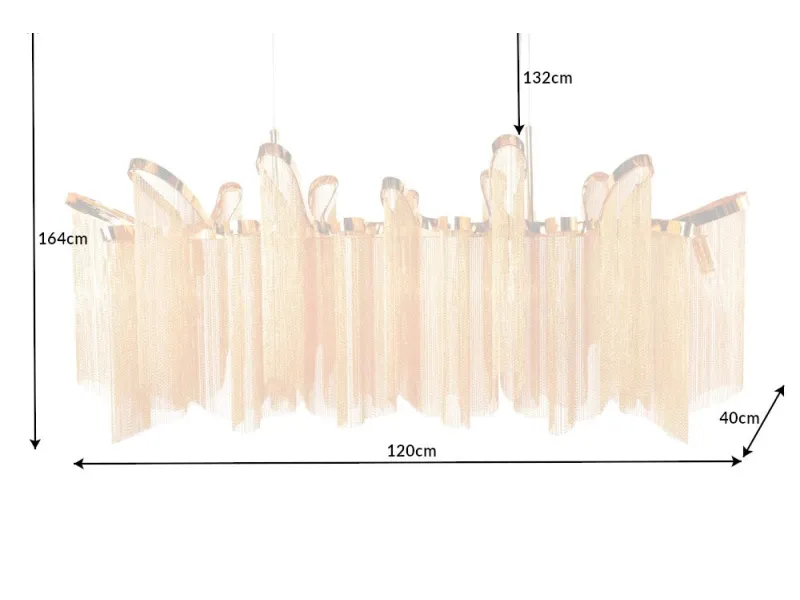 Lampe suspendue nacrée 64cm avec anneaux Suspensions |bellozia.com