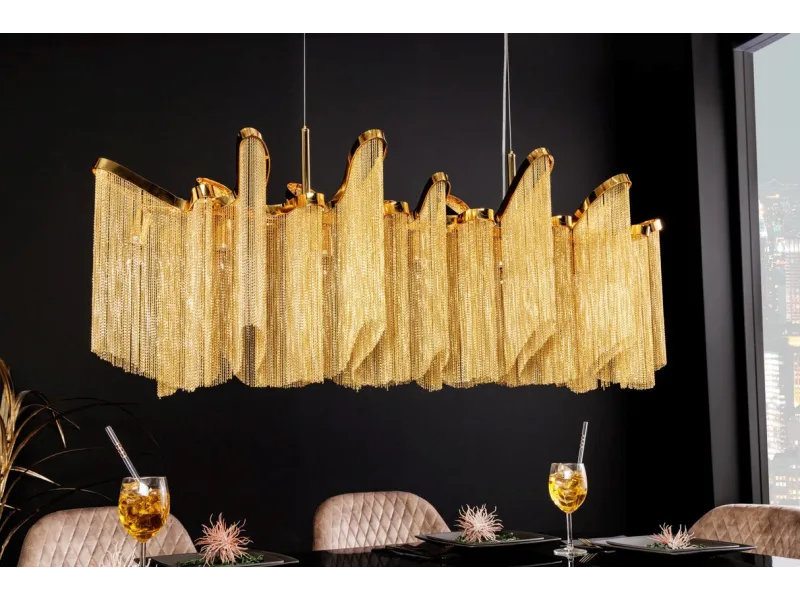 Lampe suspendue nacrée 64cm avec anneaux Suspensions |bellozia.com