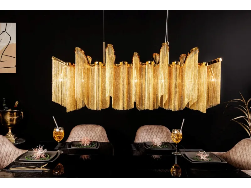 Lampe suspendue nacrée 64cm avec anneaux Suspensions |bellozia.com