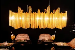 Lampe suspendue nacrée 64cm avec anneaux Suspensions |bellozia.com