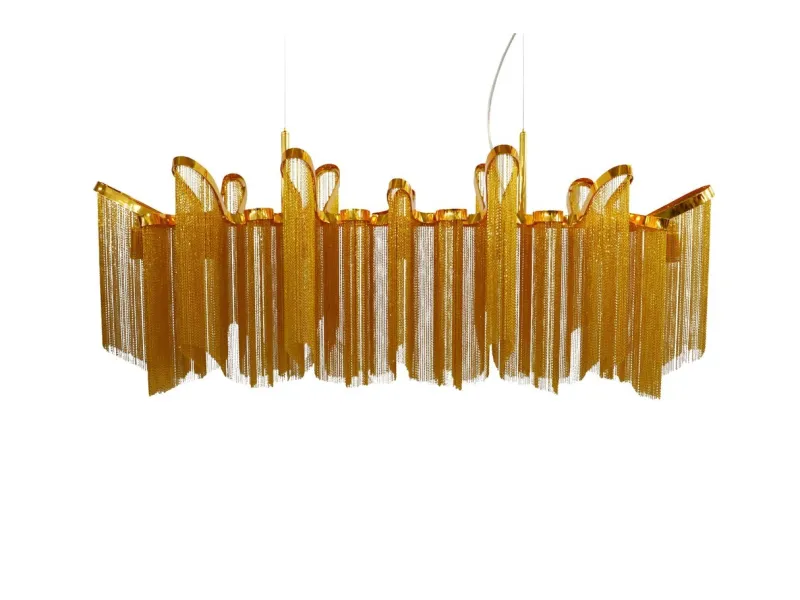 Lampe suspendue nacrée 64cm avec anneaux Suspensions |bellozia.com