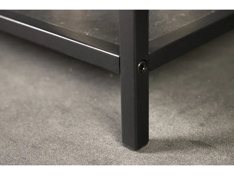 Bibliothèque design industriel coloris naturel en bois acacia massi...