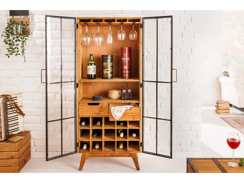 Armoire en  bois massif sculpté scorpion coloris noir 141cm pas cher