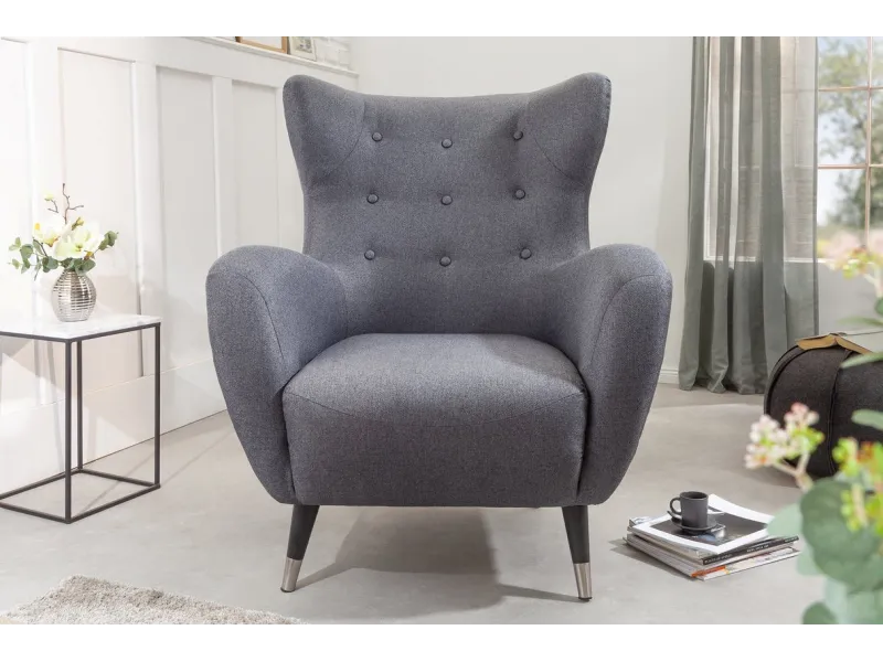 Fauteuil à bascule design scandinave coloris bleu claire Fauteuil |...