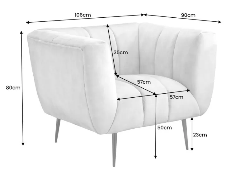 Fauteuil design royal baroque coloris gris antique en simili-cuir F...