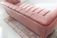 Canapé velours 3 places vieux rose – Design rétro chic avec pieds dorés