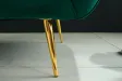 Canapé 2 places velours vert émeraude – Canapé design chic avec pieds dorés - BELLOZIA