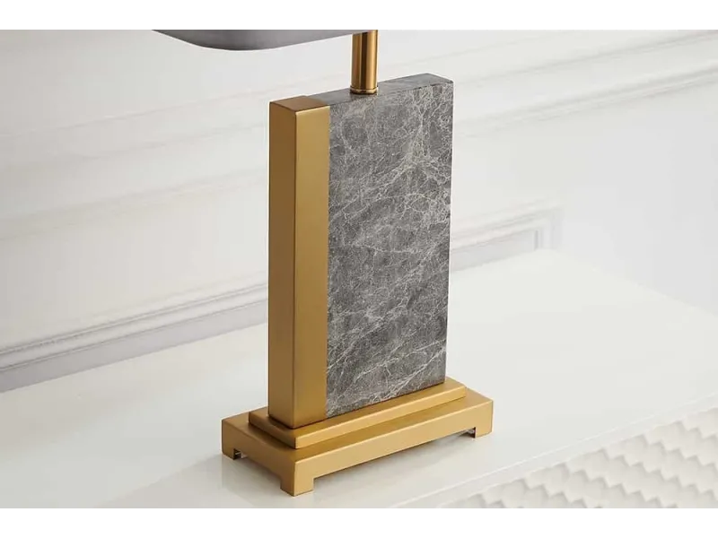 Lampe de 40cm en bois flotté et lin marron Lampes à poser |bellozia...