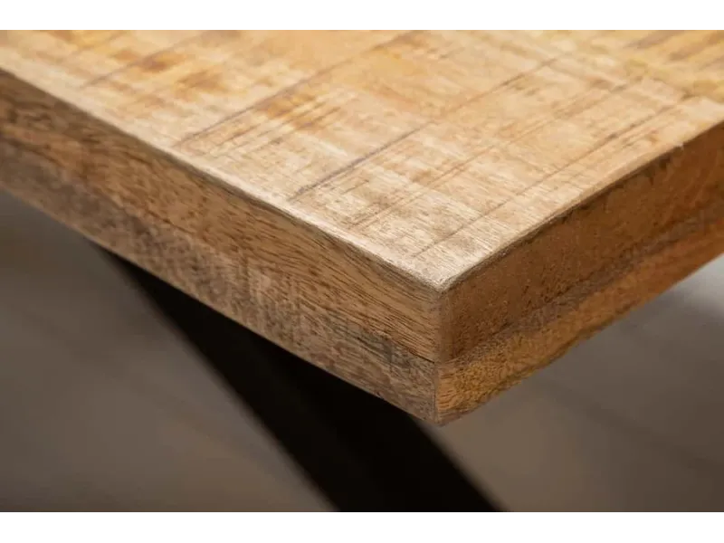 Table à manger en bois massif 160cm coloris naturel