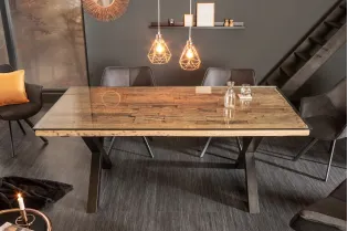 Table à manger Barracuda X en avec plateau en verre 180cm 2