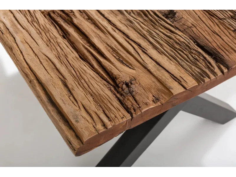 Table à manger Barracuda X en avec plateau en verre 180cm