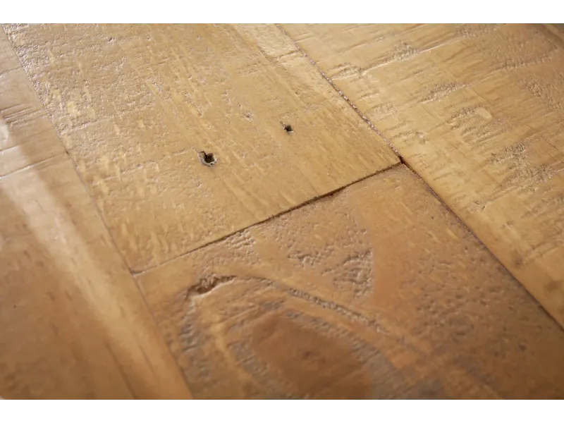 Table à manger en bois massif coloris naturel 200cm pas cher