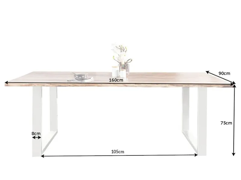 Table en bois massif pas cher | LIVRAISON GRATUITE | bellozia