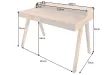 Bureau design en bois massif de 120cm coloris naturel