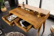 Bureau design en bois massif de 120cm coloris naturel