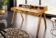 Bureau design en bois massif de 120cm coloris naturel