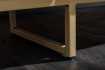 Meuble TV Gatsby 160cm en bois de manguier plateau marbre noir piètement doré