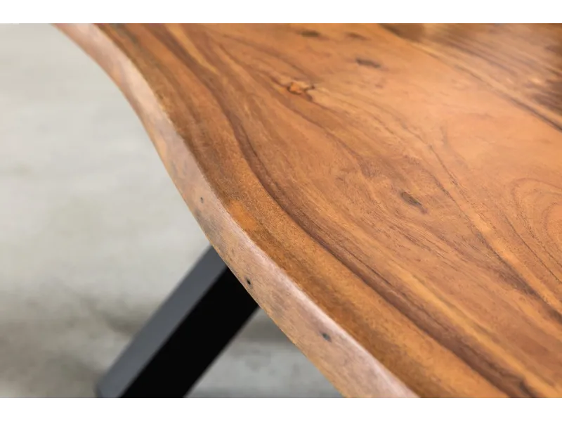 Table basse acacia 110cm coloris naturel en bois massif pas cher