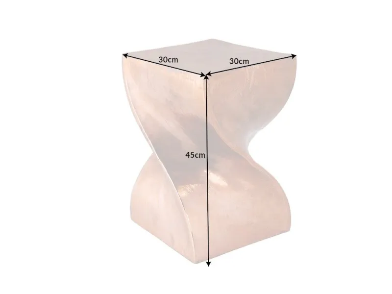 Tabouret design en aluminium argenté 45cm Tabourets bas |bellozia.com