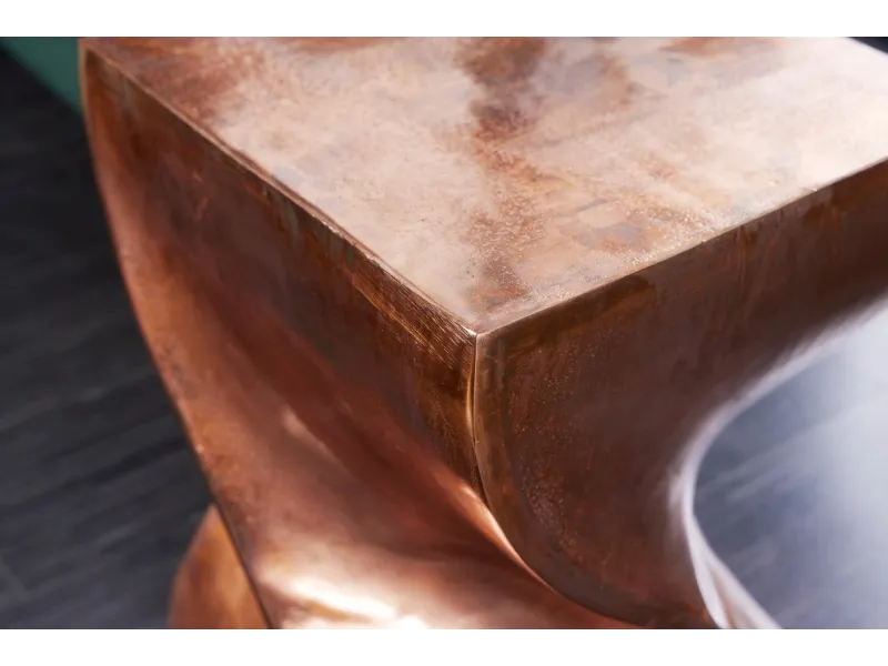 Tabouret design en aluminium argenté 45cm Tabourets bas |bellozia.com