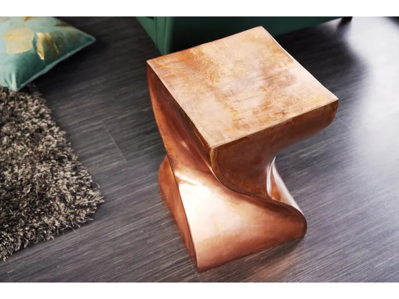 Tabouret design en aluminium argenté 45cm Tabourets bas |bellozia.com