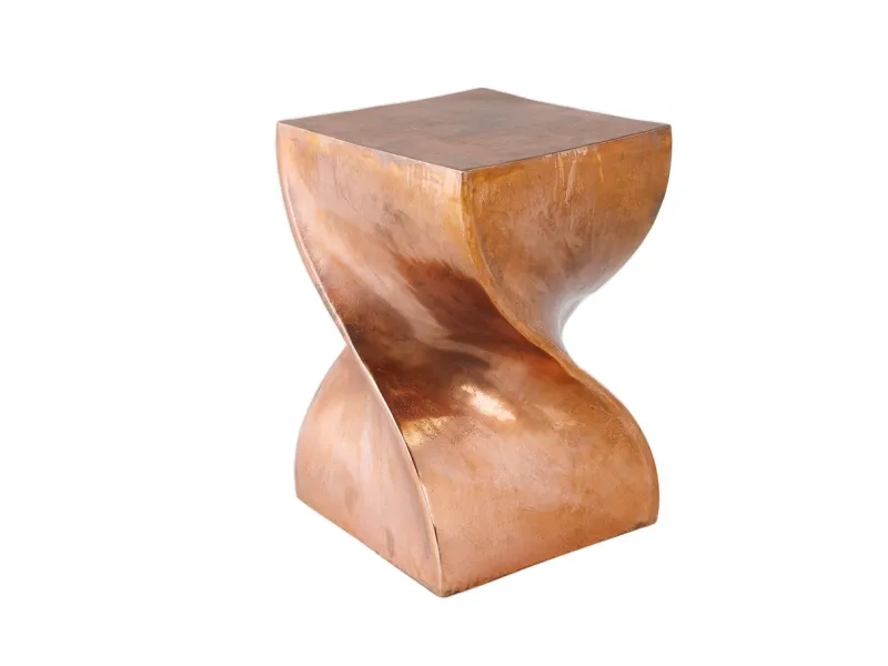 Tabouret design en aluminium argenté 45cm Tabourets bas |bellozia.com