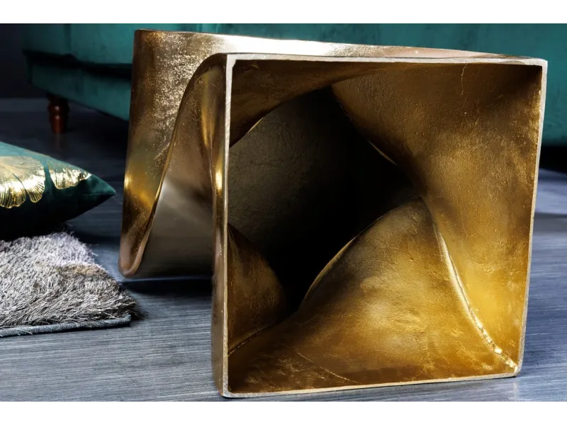 Tabouret design en aluminium argenté 45cm Tabourets bas |bellozia.com