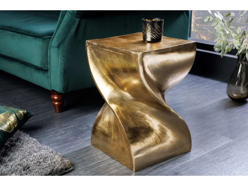 Tabouret design en aluminium argenté 45cm Tabourets bas |bellozia.com