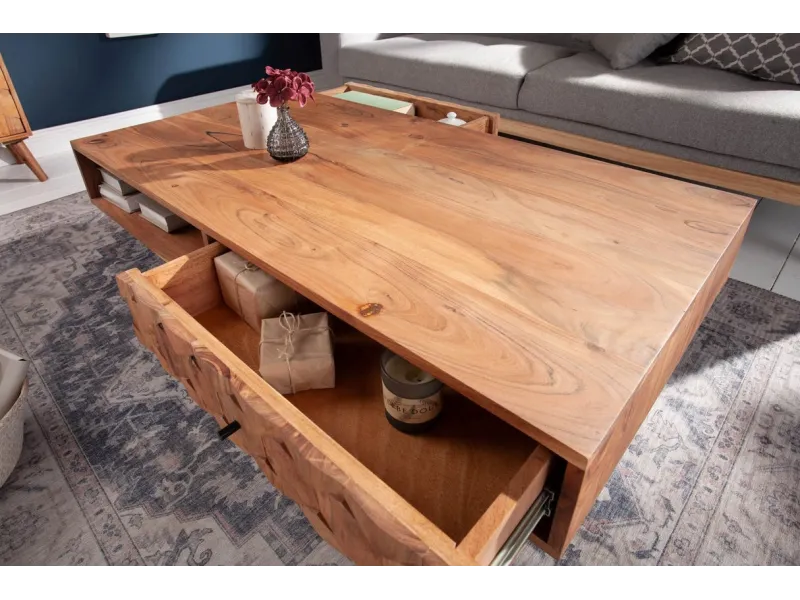 Table basse bois massif pas cher | LIVRAISON GRATUITE | bellozia...