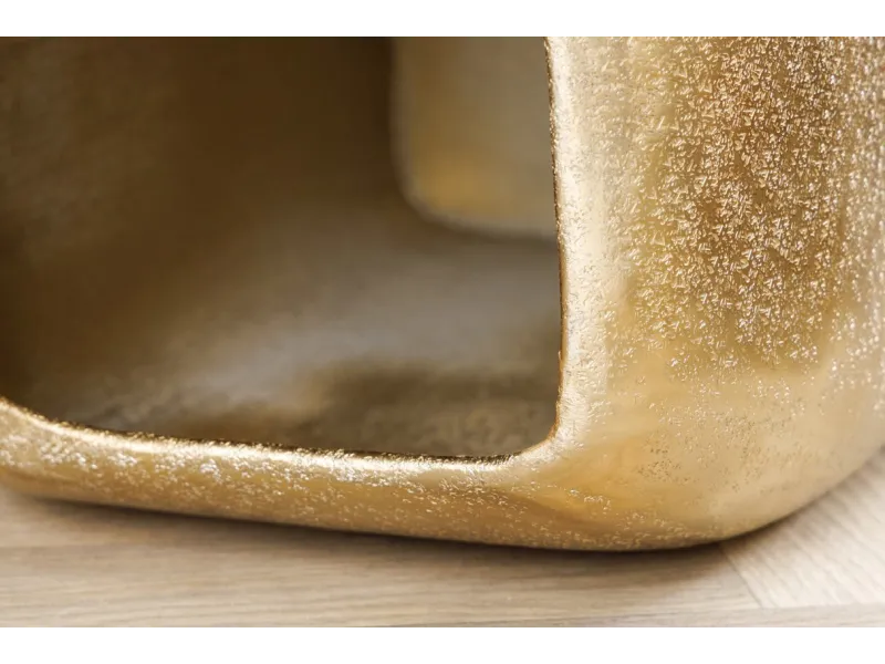 Table d'appoint UNIT 45 cm effet martelé doré