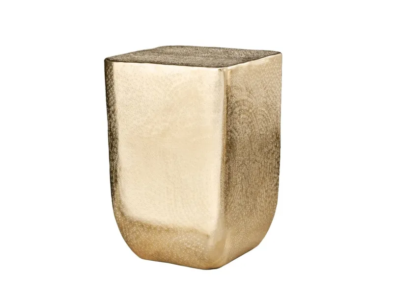 Table d'appoint UNIT 45 cm effet martelé doré