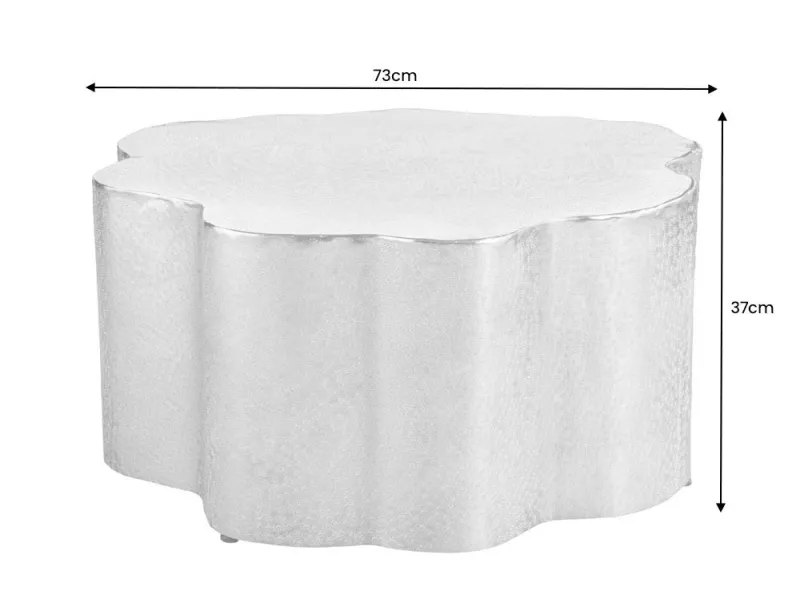 Table basse design oriental métal doré 70 cm | Bellozia