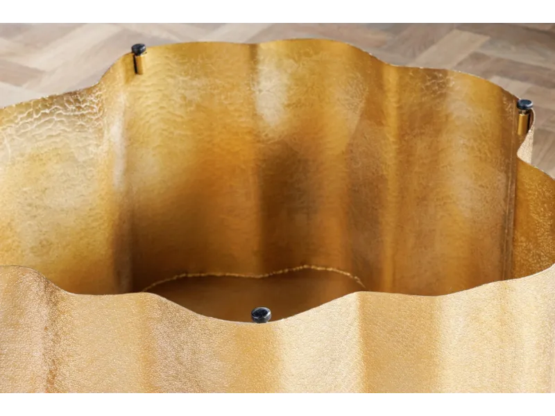 Table basse design oriental métal doré 70 cm | Bellozia