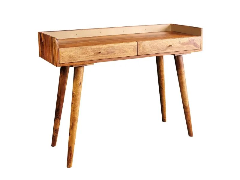 Bureau design 120x75 cm pour ordinateur portable teinté blanc laqué...