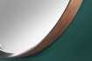 Miroir artisanal en bois de chêne 70 cm, coloris naturel et noir