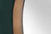Miroir artisanal en bois de chêne 70 cm, coloris naturel et noir